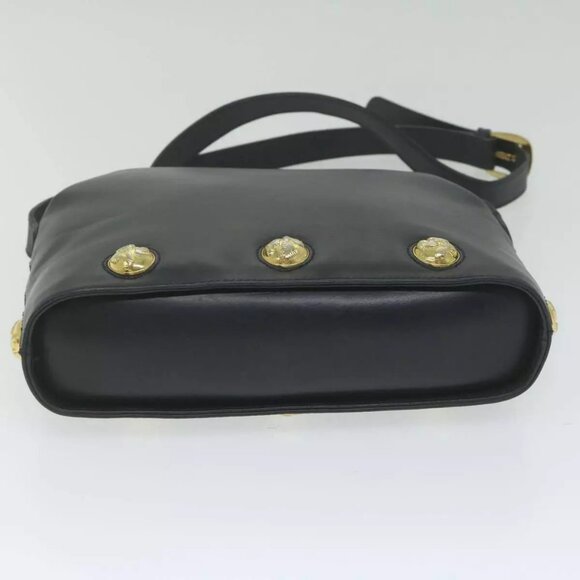 Salvatore Ferragamo Shoulder Bag Leather Navy Auth - Picture 14 of 16